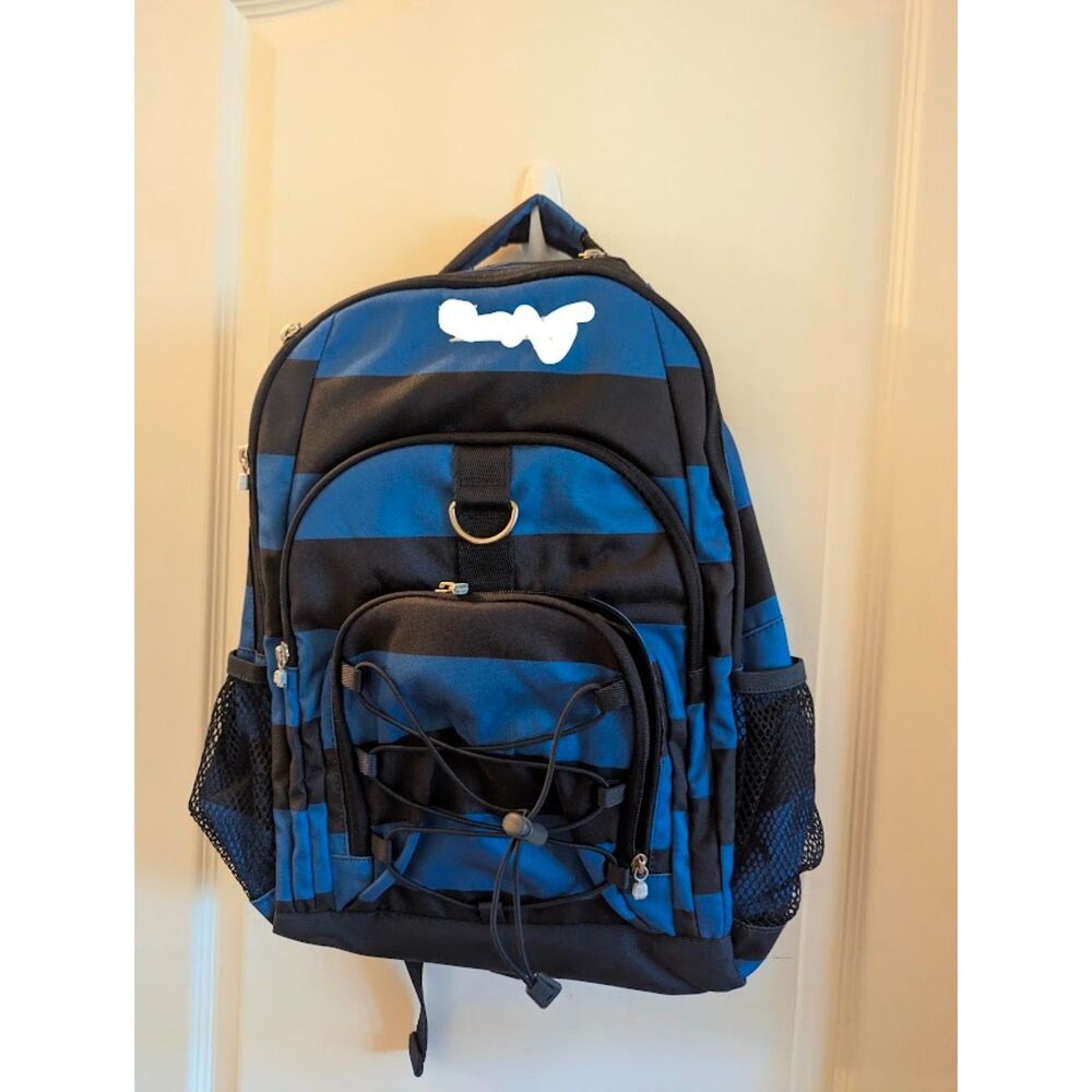 NWT *FLAWS Pottery Barn Teen Blue Backpack - Rugby Stripe